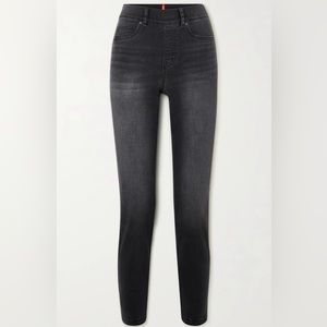 Spanx Ankle cropped high-rise straight-leg jeans